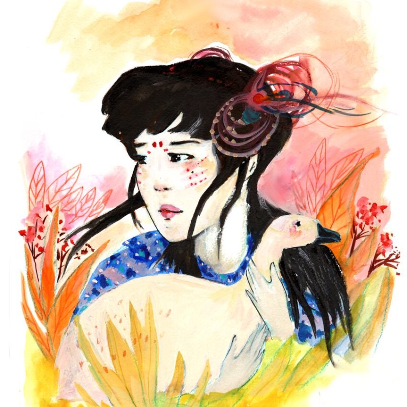 "l"oie de Suzanne" Aquarelle A4