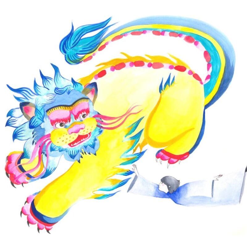 "Le dragon jaune" A3
